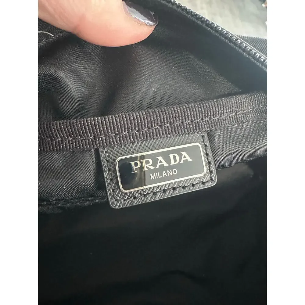 Prada Re-Nylon and Saffiano Leather Travel Pouch
